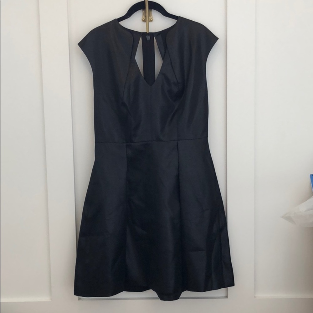 Halston Heritage black shimmer cocktail dress